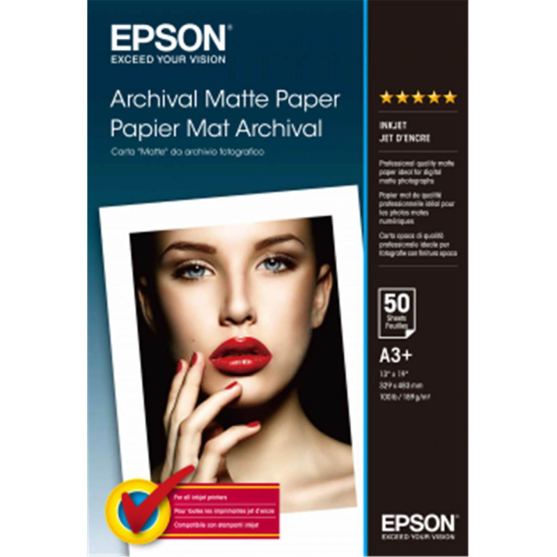 Epson Papier Mat Archival A3+ 50 Feuilles 189g/m²