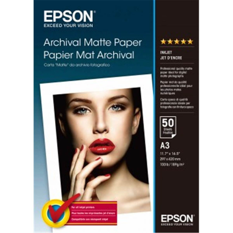 Epson Papier Mat Archival A3 50 Feuilles 189g/m²