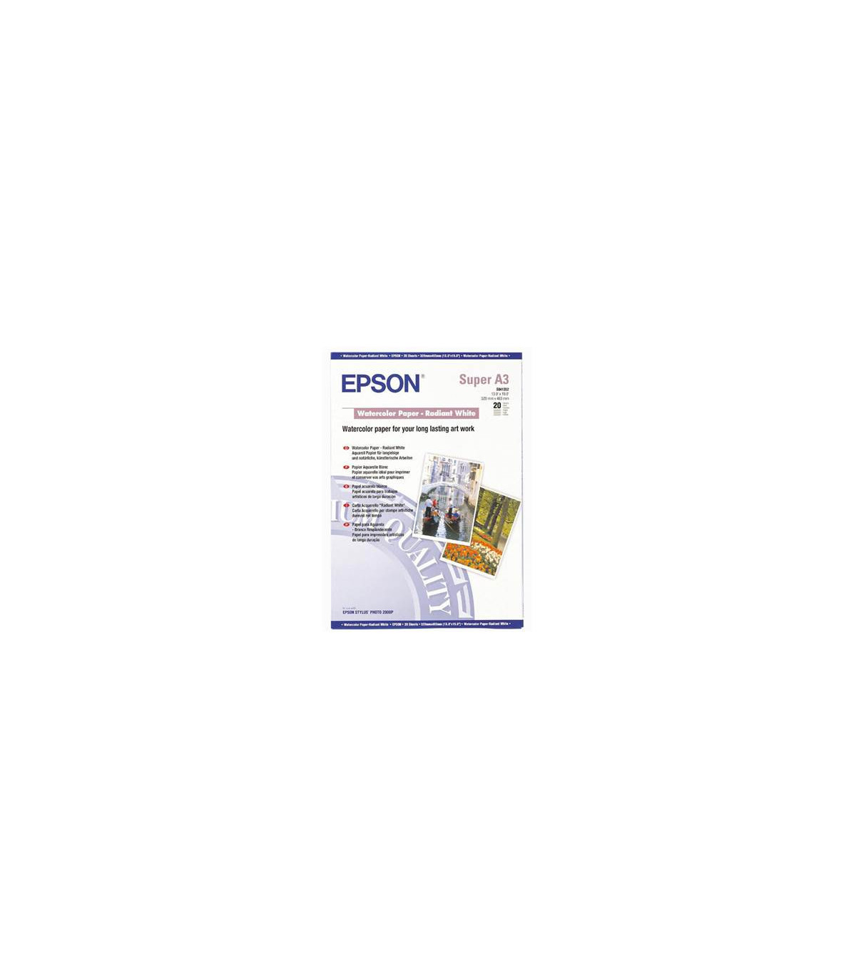 Epson Papier Aquarelle Extra Blanc A3+ (20 f) 190g - Prophot