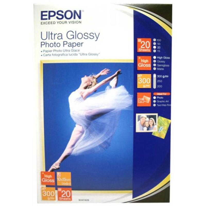 Epson Papier Photo Ultra Glacé A4  15 Feuilles 300g/m²