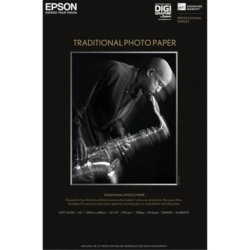 Epson Papier Photo Traditionnel A4 25f 330g
