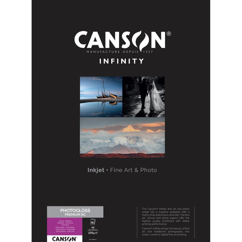 Canson Infinity PhotoGloss Premium RC A2 270g / 25 feuilles