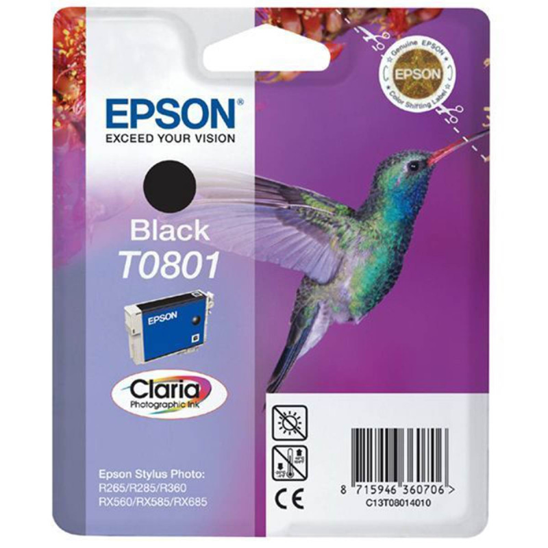 Epson Encre Noir T0801 (P50/PX660-730-830)