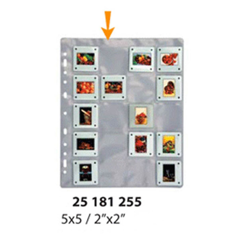 Svar Feuillets Polypro perforés pour diapo 24x36 (par 25)