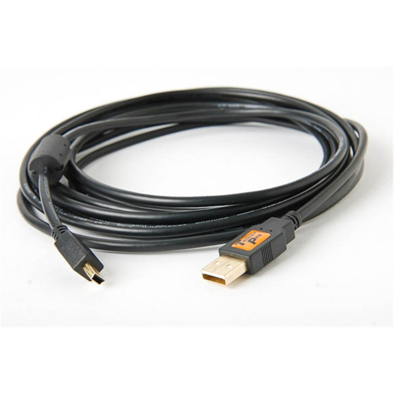 Tethertools Cable USB 2 / Mini-B pour appareil photo (4,5m) Noir