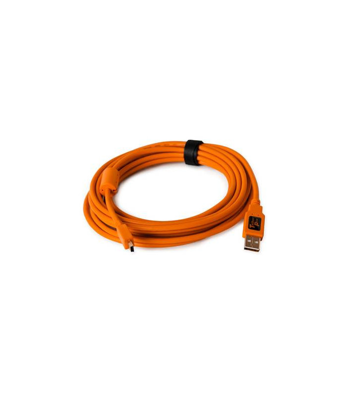 Tethertools Cable USB 2 / Mini-B  pour appareil photo (4,5m) Orange