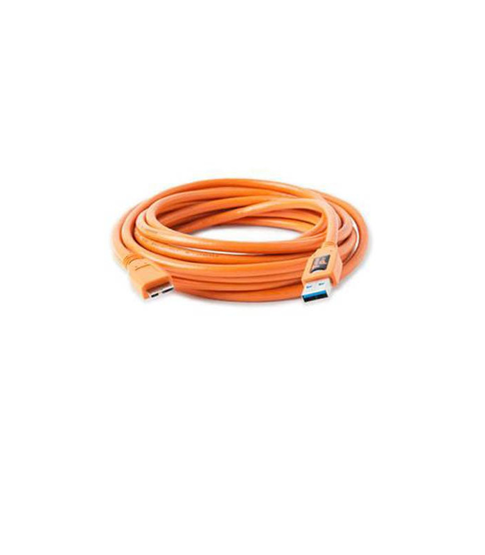 Tethertools Cable USB 3 / Micro-B pour appareil photo (4,5m) Orange