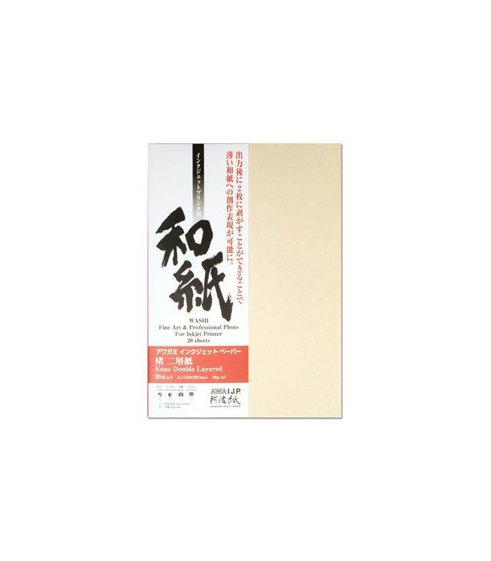 Awagami Papier Kozo Blanc Double Couche 90g A3+ 10F