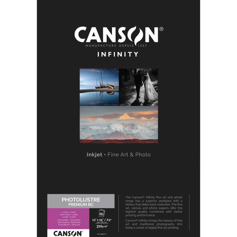 Canson Infinity Photo Lustre Premium RC A3+ 310g / 25 feuilles