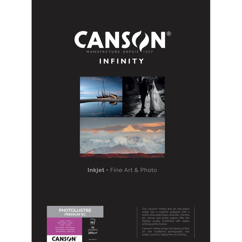 Canson Infinity Photo Lustre Premium RC A2 310g / 25 feuilles