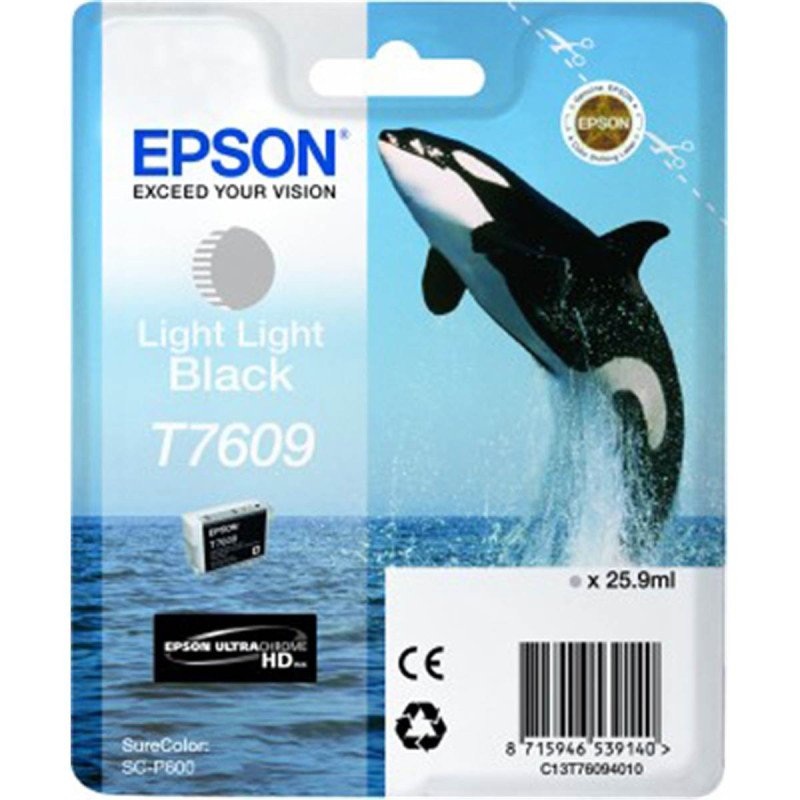 Epson Encre Gris Clair T7609 Ultrachrome HD pour SC-P600 