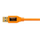 Tethertools Cable USB 3 / Micro-B coudé (4,6m) Orange
