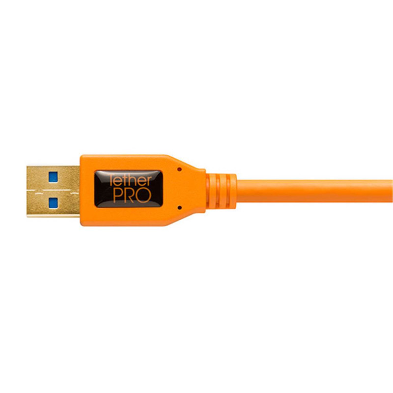 Tethertools Cable USB 3 / Micro-B coudé (4,6m) Orange