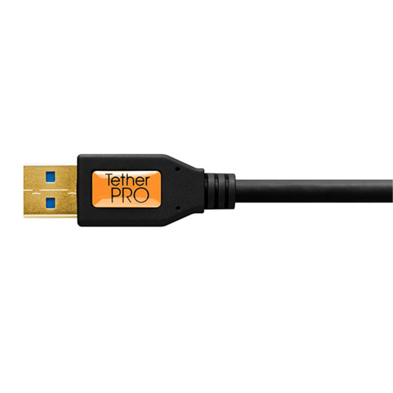 Tethertools Cable USB 3 / Micro-B coudé (4,6m) Noir