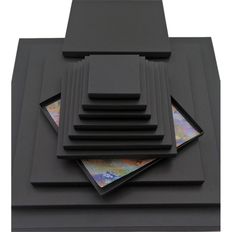 Serc Boîte Carton neutre noire carrée 21x21 (sans acide)