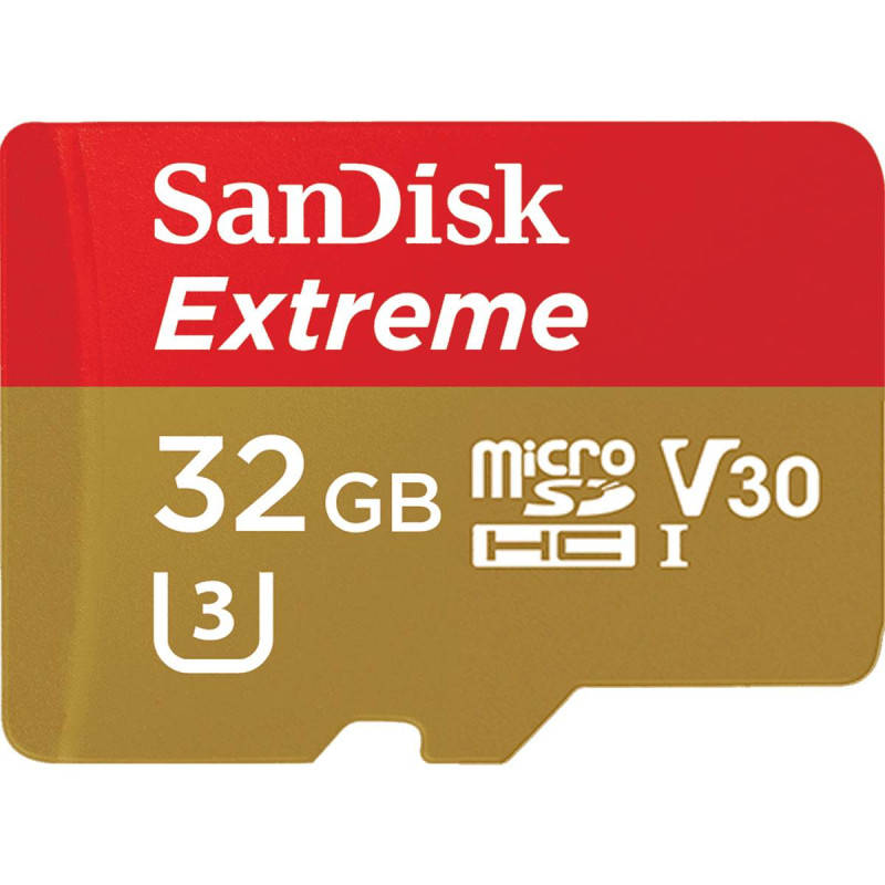 Sandisk Carte Micro SDXC Extreme Camsport (100MB/s) 32GO + Adaptateur