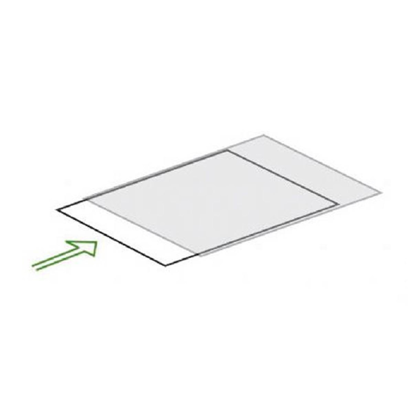 Pochette plastique non-perforée pour A2, ouverture petit côté, transparent