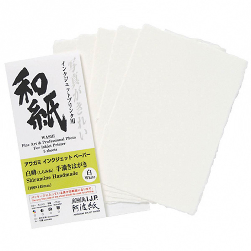 Awagami Papier Shiramine 260g carte postale 10x15cm 20f