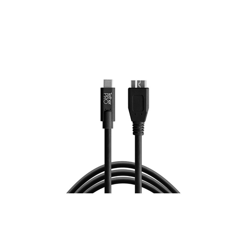 Tethertools Câble TetherPro USB-C vers USB 3.0 Micro-B Noir 4,6m