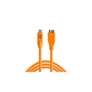 Tethertools Câble TetherPro USB-C vers USB 3.0 Micro-B Orange 4,6m