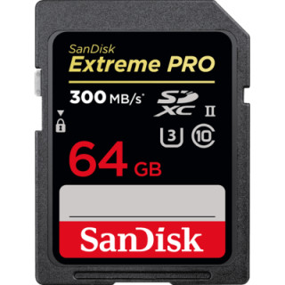 Sandisk Carte SDXC Extreme PRO CL10 U3 UHSII 64Go 300MB/S