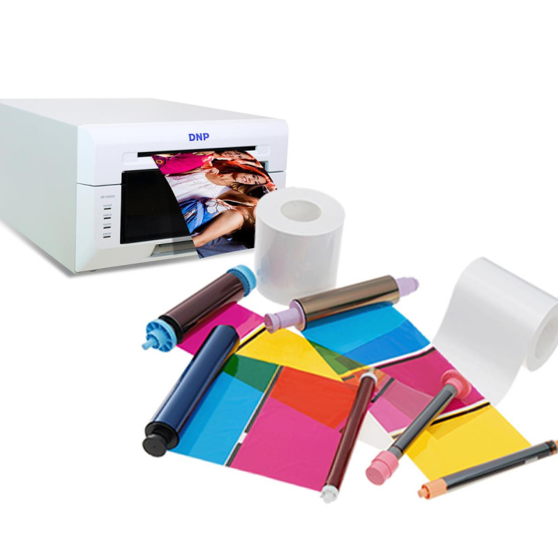DNP Pack Imprimante DS620 avec 2 Kits d\'impression 10x15cm et 15x20cm