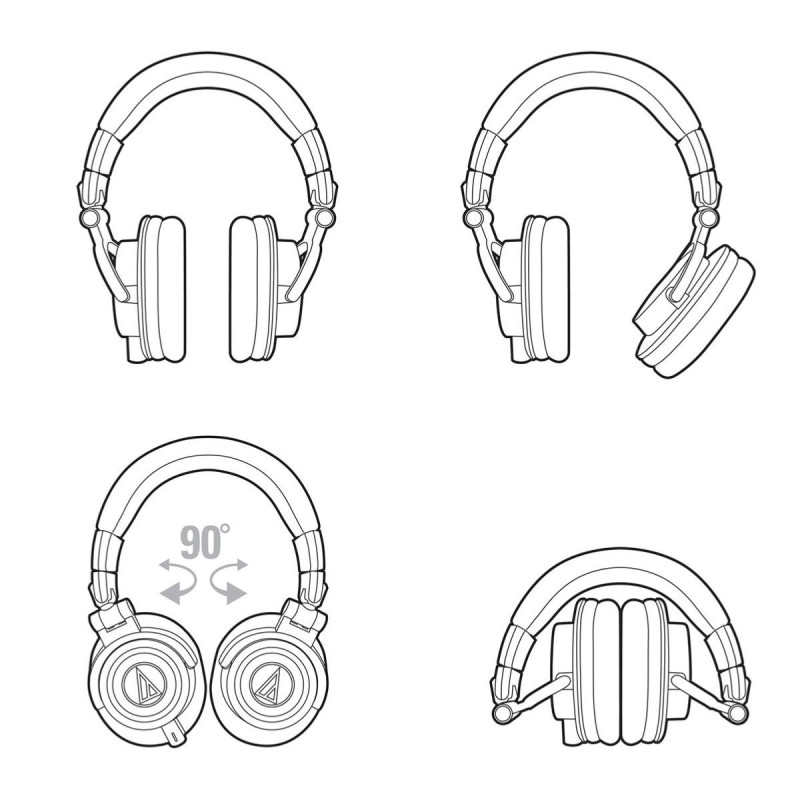 Audio-Technica Casque de monitoring ATH-M50X  Noir