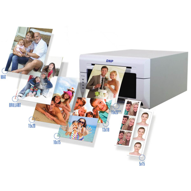 DNP Pack Imprimante DS620 avec 1 Kit d\'impression 10x15cm-15x20cm
