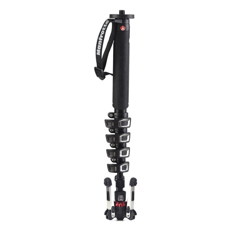 Manfrotto Monopode Vidéo XPro 5 sections Base Fluidetech Alu