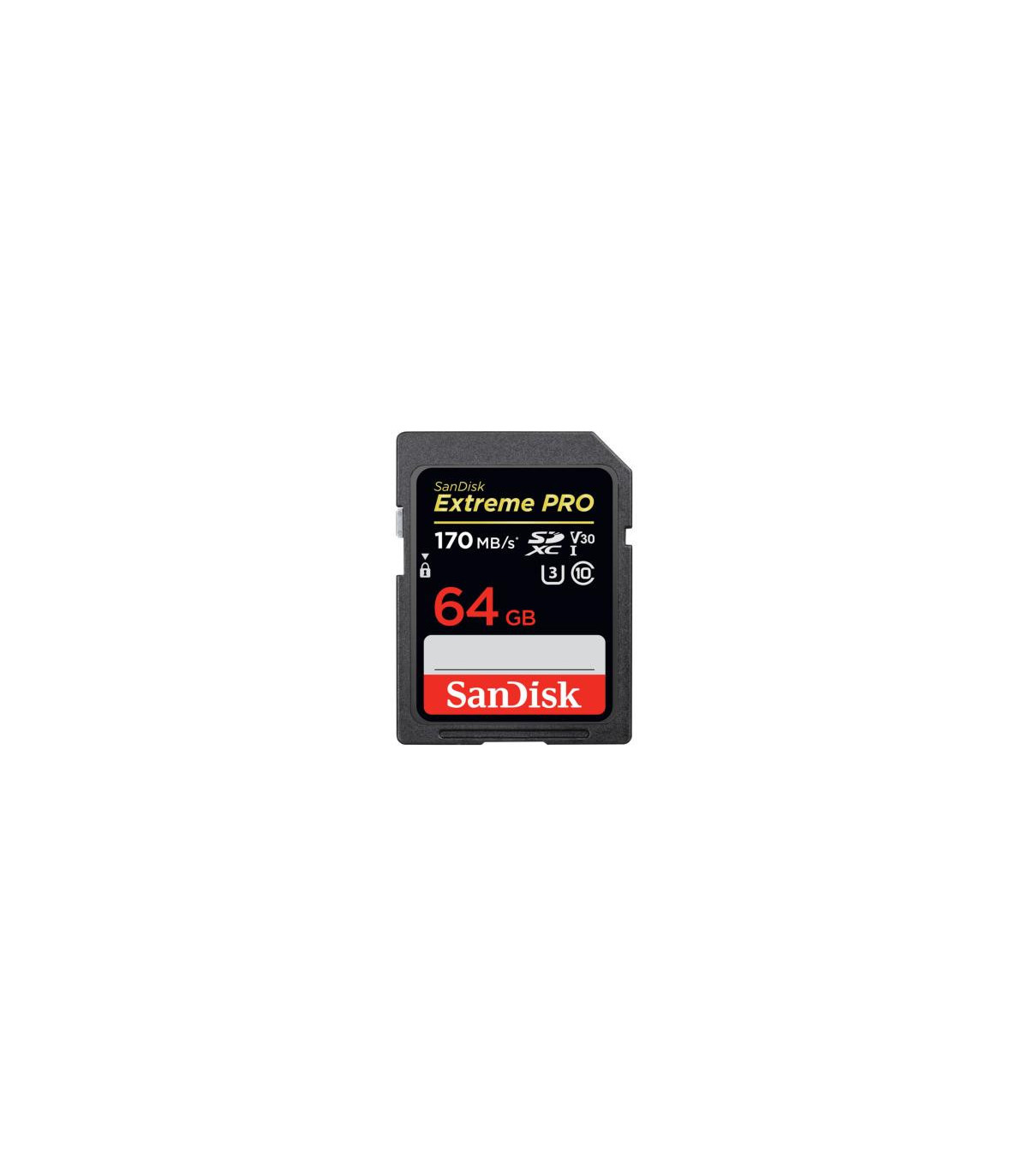 Paquet De Deux Carte mémoire SDXC SanDisk Extreme PRO 128 Go Jusqu'à 170  Mo/s, UHS-I, Classe 10, U3, V30 - 2PCS/PACK - Cdiscount Appareil Photo