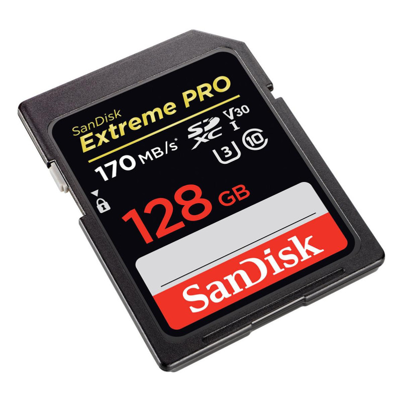Sandisk Carte Mémoire SDXC UHS-I Extreme Pro 128GB 170Mo/s C10 U3 V30