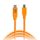 Tethertools Câble Tetherpro USB-C vers Mini-B 2.0 5 broches • Orange
