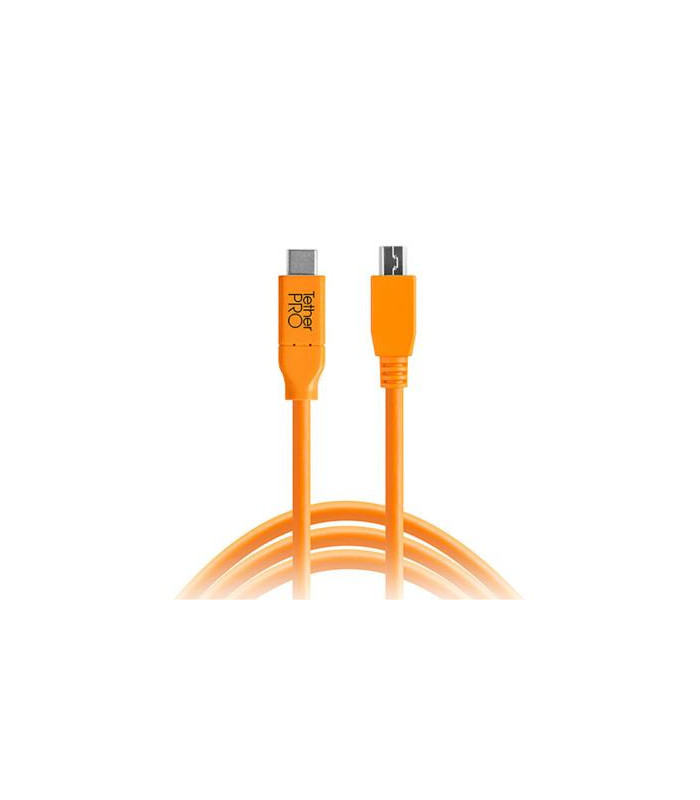 Tethertools Câble Tetherpro USB-C vers Mini-B 2.0 5 broches • Orange