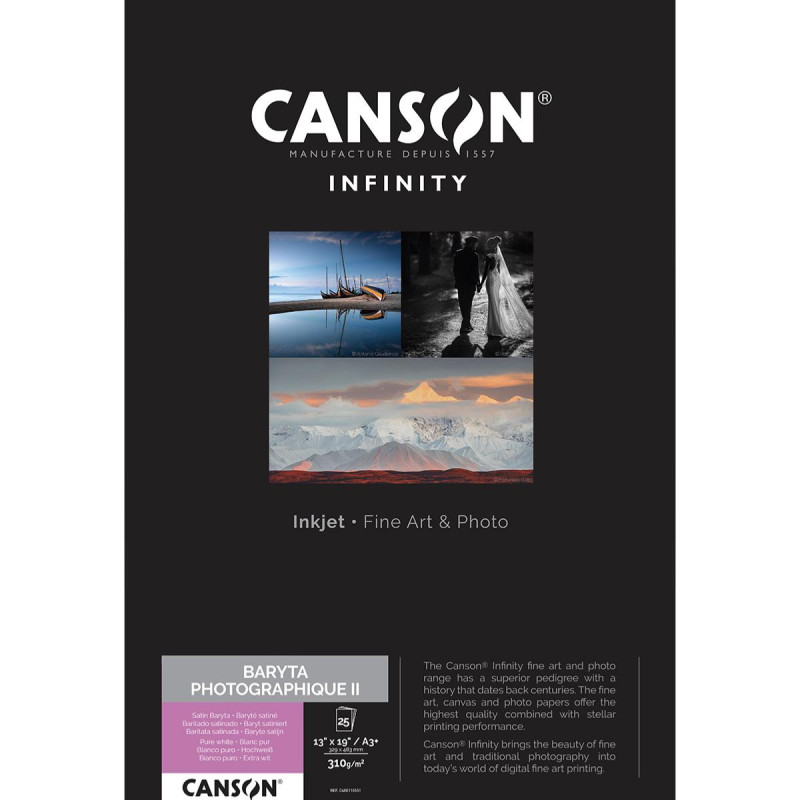 Canson Infinity Baryta Photographique II A3+ 310g / 25 feuilles