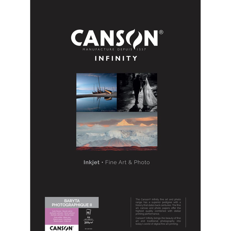 Canson Infinity Baryta Photographique II A2 310g / 25 feuilles