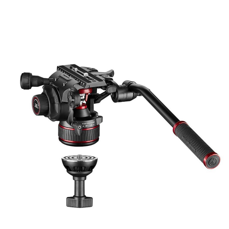 Manfrotto Kit Rotule Vidéo Nitrotech 608 + Trépied Single Leg Carbone