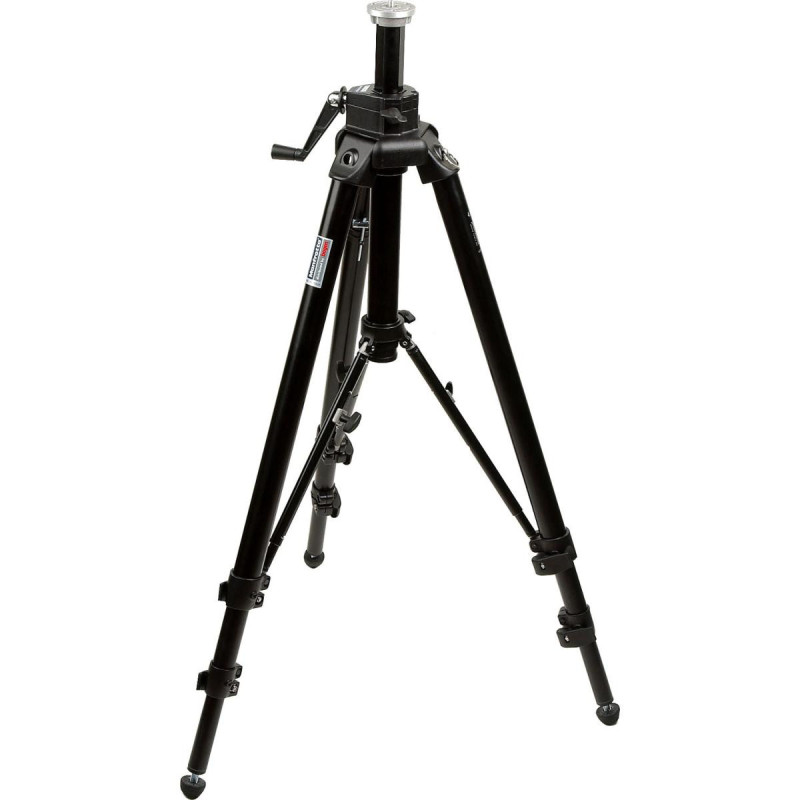 Manfrotto Trépied Pro avec Colonne à Crémaillère en Aluminium Noir