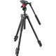 Manfrotto Kit Trépied Alu 3 Sections 290 Light avec Rotule Vidéo Flui