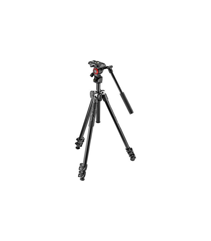 Manfrotto Kit Trépied Alu 3 Sections 290 Light avec Rotule Vidéo Flui