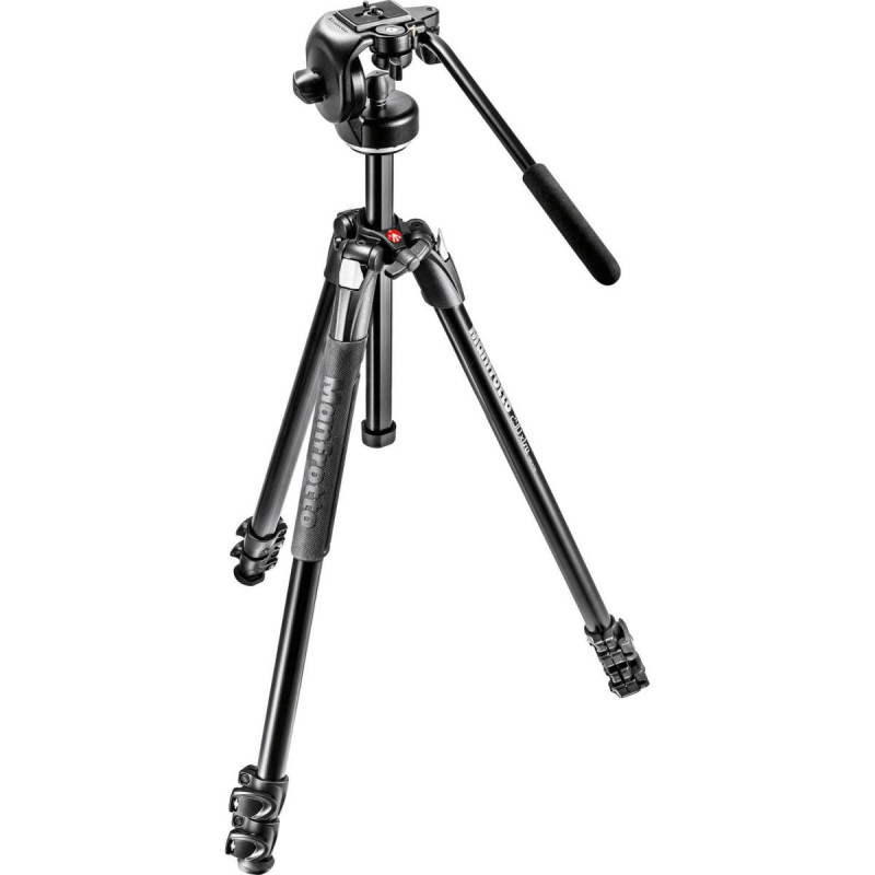 Manfrotto Kit Trépied Alu 3 Sections 290 Xtra avec Rotule Fluide 128R