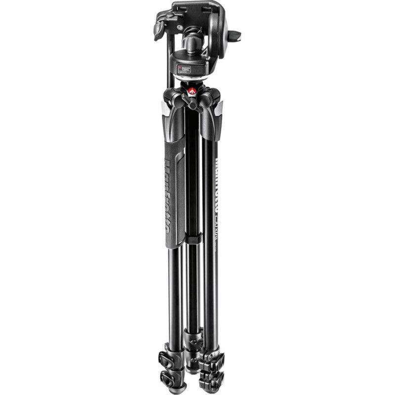 Manfrotto Kit Trépied Alu 3 Sections 290 Xtra avec Rotule Fluide 128R