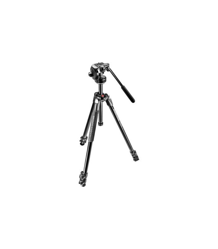 Manfrotto Kit Trépied Alu 3 Sections 290 Xtra avec Rotule Fluide 128R