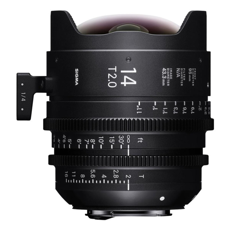 Sigma Objectif Cine High Speed Prime 14mm T2 FF Canon EF - Feet
