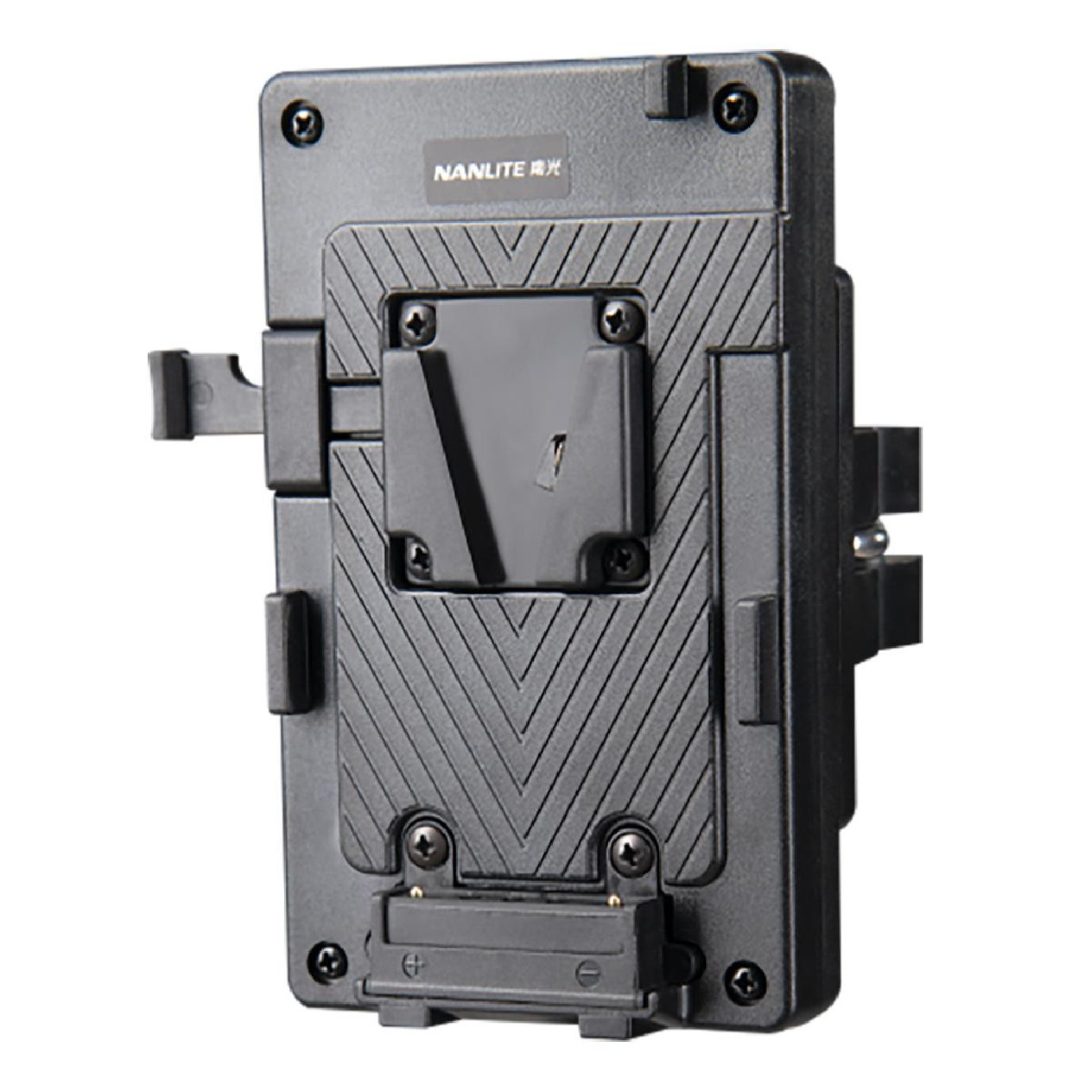 Pince De Fixation Pour Batterie V-Mount - Forme Crabe Avec Plaque Verrouillage V - Pour Tige 15/19 Mm, Trépied, Rail - Capacité 2 Kg - Aluminium, Mâchoires Caoutchoutées