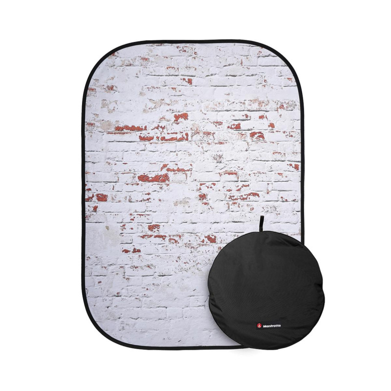 Manfrotto Fond pliable 1.5 x 2.1m Urban Brique Rouge/Blanche