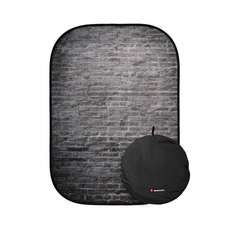 Manfrotto Fond pliable 1.5 x 2.1m Urban Brique Blanche/Brique Grise 