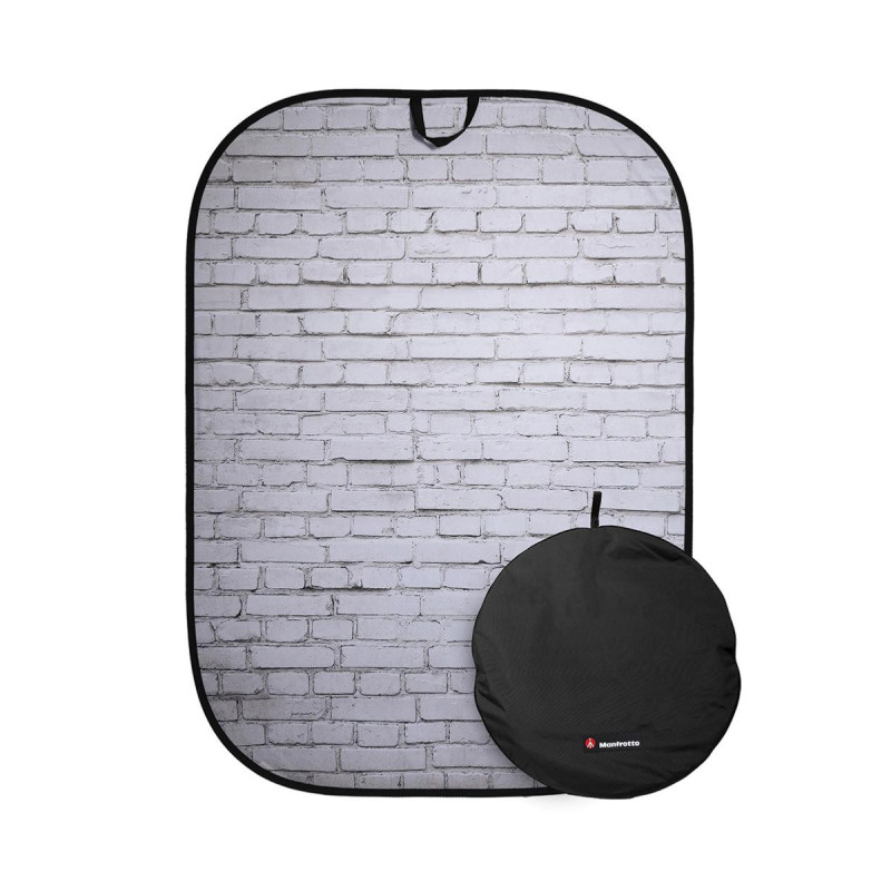 Manfrotto Fond pliable 1.5 x 2.1m Urban Brique Blanche/Brique Grise 