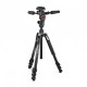 Manfrotto Kit Trépied Befree avec Rotule Fluide 3-Way Live Advanced