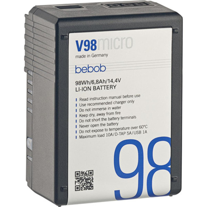Bebob Batterie V98 Li-Ion V-Mount Micro 14.4V / 6.8Ah / 98Wh