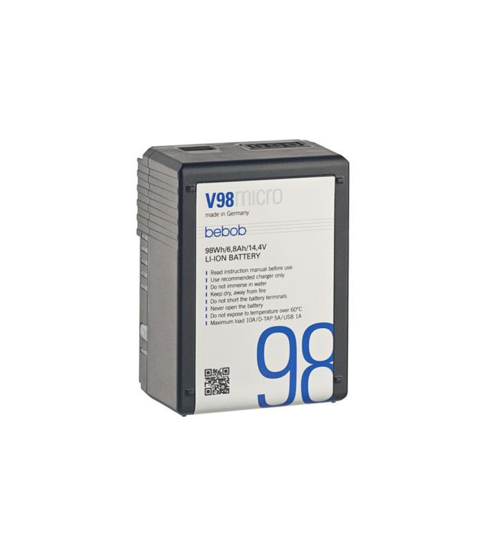 Bebob Batterie V98 Li-Ion V-Mount Micro 14.4V / 6.8Ah / 98Wh